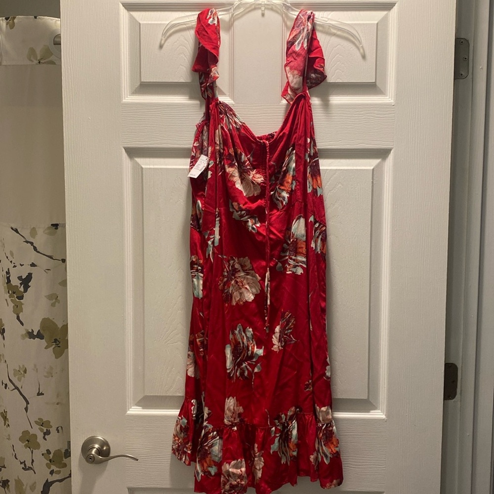 Flutter sleeve floral dress XXL